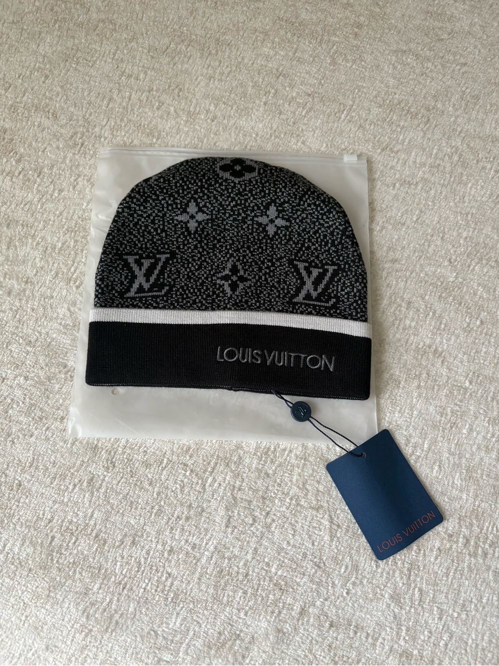 LV Black & Gray Beanie